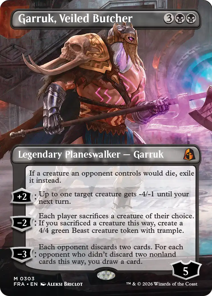 Garruk, Veiled Butcher (0303) (Borderless) (FRA)