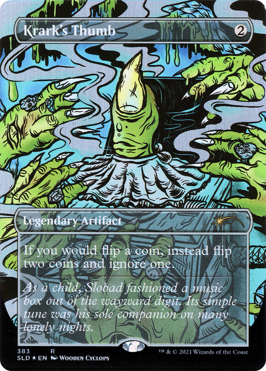 Krark's Thumb (383) (Borderless) (Reversible) (SLD) - Foil