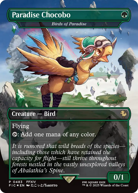 Paradise Chocobo [Birds of Paradise] (0483) (Borderless) - Chocobo Track Foil fic