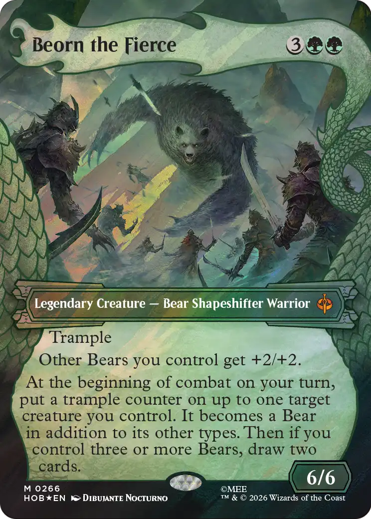 Beorn the Fierce (0266) (Borderless) (Dragon Hoard Frame) (HOB) - Surge Foil