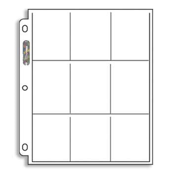 Card Holder Sheet - 9-Pocket Single