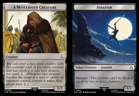 A Mysterious Creature (0008) // Assassin (0004) Double-Sided Token - Foil