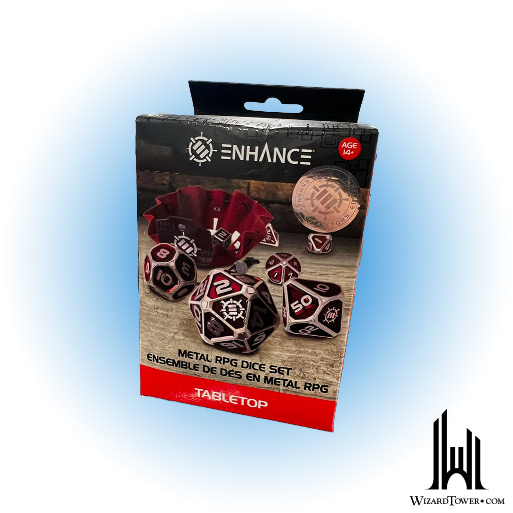 Dice Set - Metal Collectors Edition Red 7ct