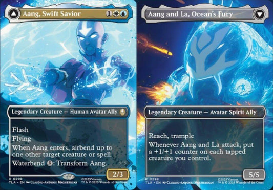 Aang, Swift Savior // Aang and La, Ocean's Fury (0298) (Borderless) (TLA)
