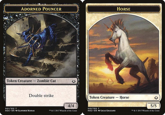 Adorned Pouncer (001) // Horse (010) Double-Sided Token