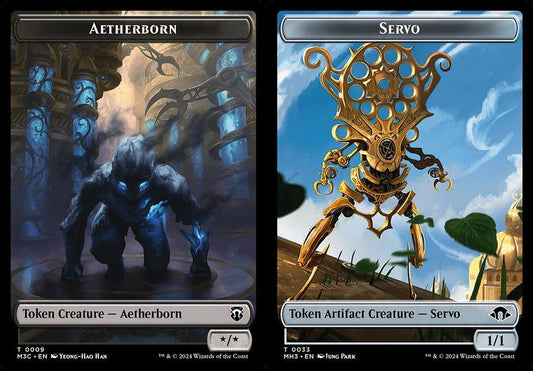 Aetherborn (0009) // Servo (0033) Double-Sided Token - Ripple Foil