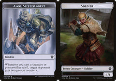 Ajani, Sleeper Agent Emblem (025) // Soldier (004) Double-Sided Token - Foil