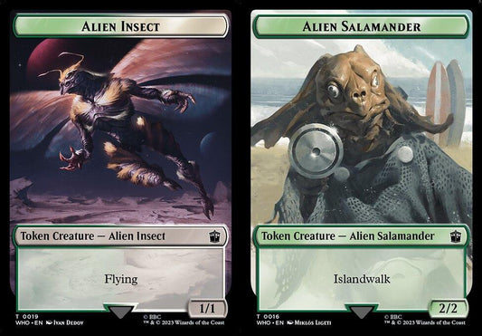 Alien Insect (0019) // Alien Salamander (0016) Double-Sided Token