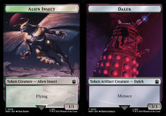 Alien Insect (0019) // Dalek (0012) Double-Sided Token - Foil