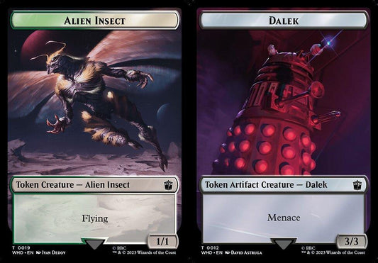 Alien Insect (0019) // Dalek (0012) Double-Sided Token - Foil