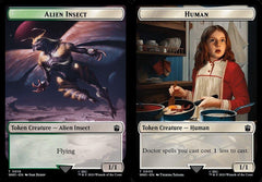 Alien Insect (0019) // Human (0005) Double-Sided Token - Foil