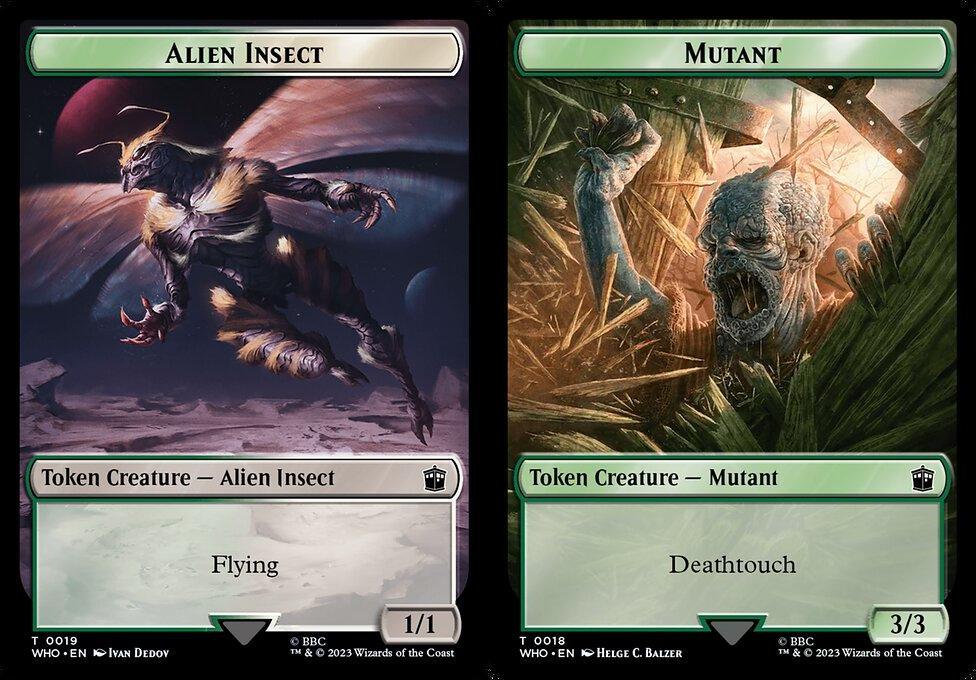 Alien Insect (0019) // Mutant (0018) Double-Sided Token