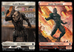 Alien Rhino (0003) // Alien Warrior (0014) Double-Sided Token