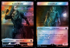 Alien Rhino (0035) // Cyberman (0056) Double-Sided Token - Surge Foil