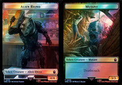Alien Rhino (0035) // Mutant (0050) Double-Sided Token - Surge Foil