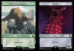 Alien Salamander (0016) // Dalek (0012) Double-Sided Token - Foil