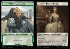 Alien Salamander (0016) // Human Noble (0007) Double-Sided Token - Foil