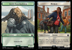 Alien Salamander (0016) // Human (0006) Double-Sided Token - Foil