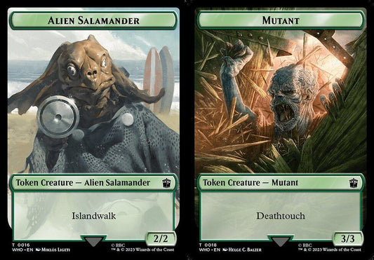 Alien Salamander (0016) // Mutant (0018) Double-Sided Token