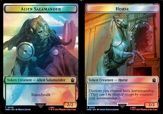 Alien Salamander (0048) // Horse (0036) Double-Sided Token - Surge Foil