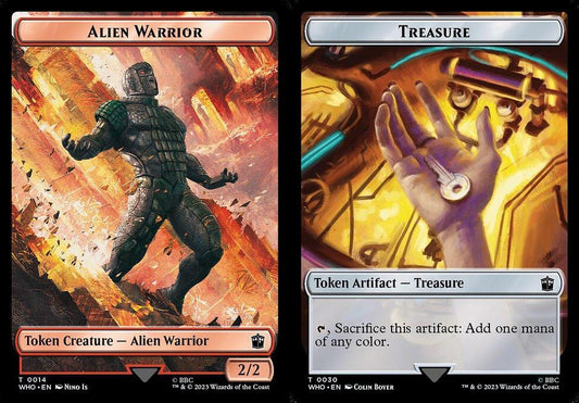 Alien Warrior (0014) // Treasure (0030) Double-Sided Token