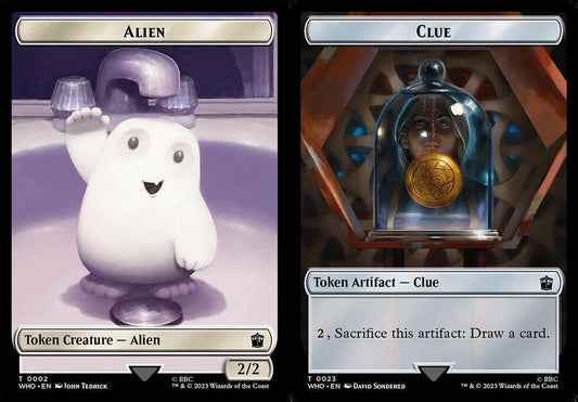 Alien (0002) // Clue (0023) Double-Sided Token - Foil