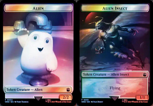 Alien (0034) // Alien Insect (0051) Double-Sided Token - Surge Foil
