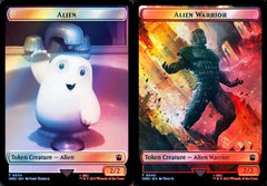 Alien (0034) // Alien Warrior (0046) Double-Sided Token - Surge Foil