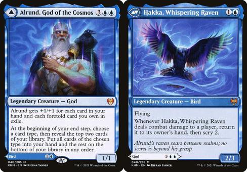 Alrund, God of the Cosmos // Hakka, Whispering Raven - Foil