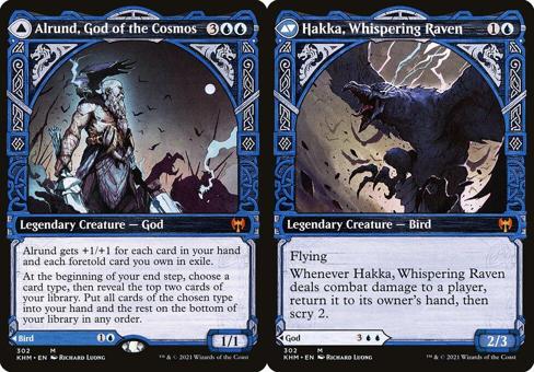 Alrund, God of the Cosmos // Hakka, Whispering Raven (302) (Showcase)