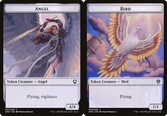 Angel (001) // Bird (002) Double-Sided Token - Foil