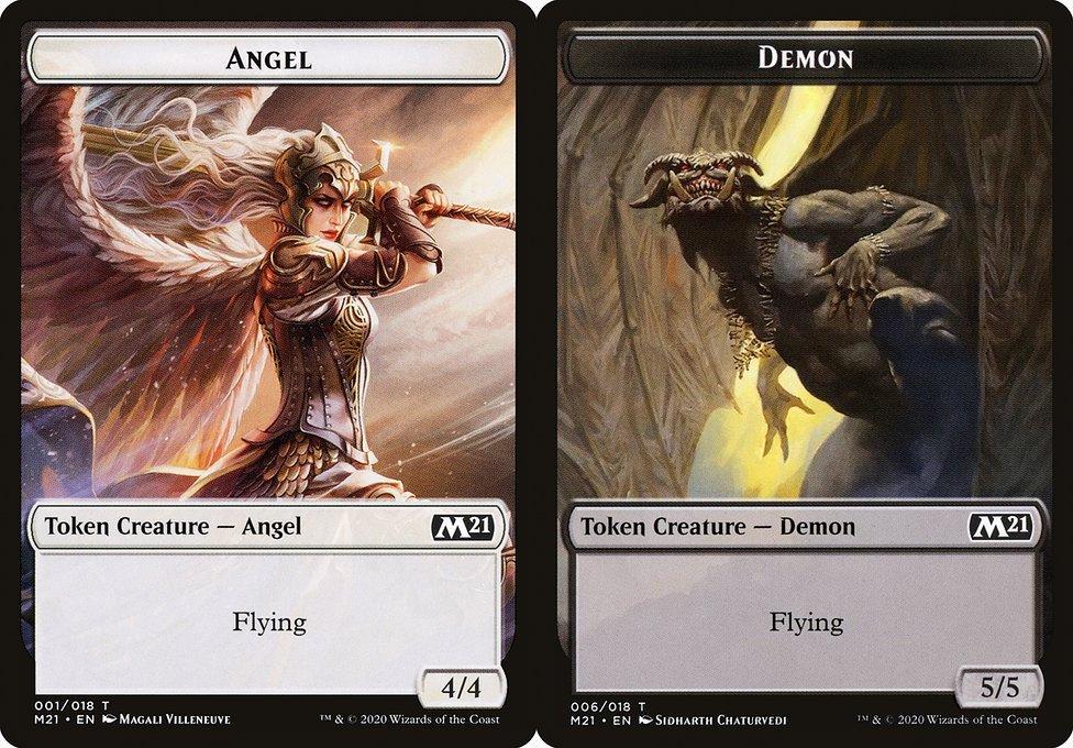 Angel (001) // Demon (006) Double-Sided Token - Foil