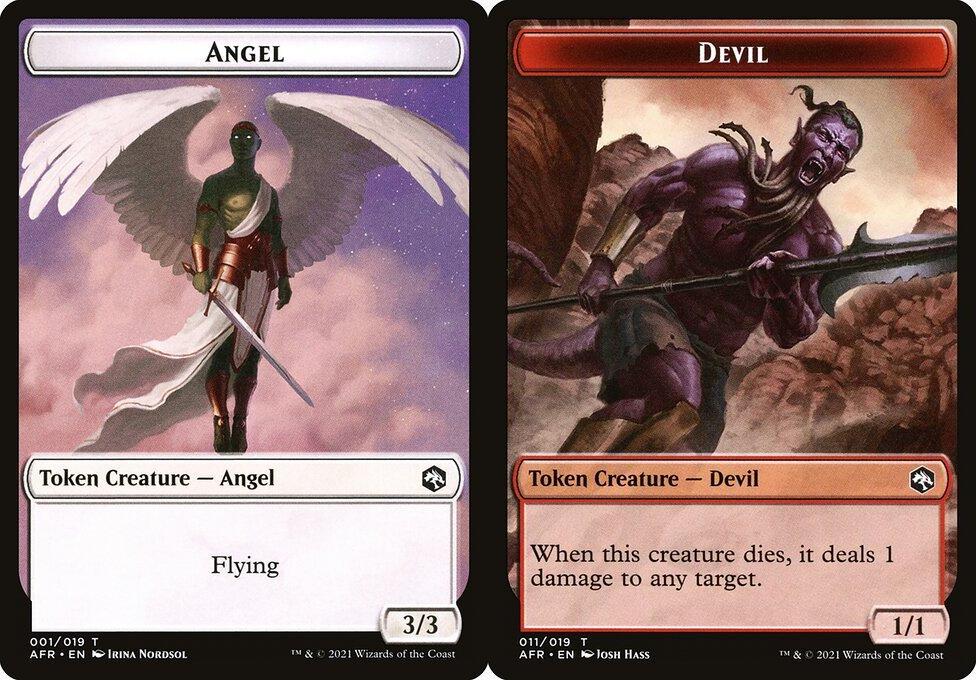 Angel (001) // Devil (011) Double-Sided Token - Foil