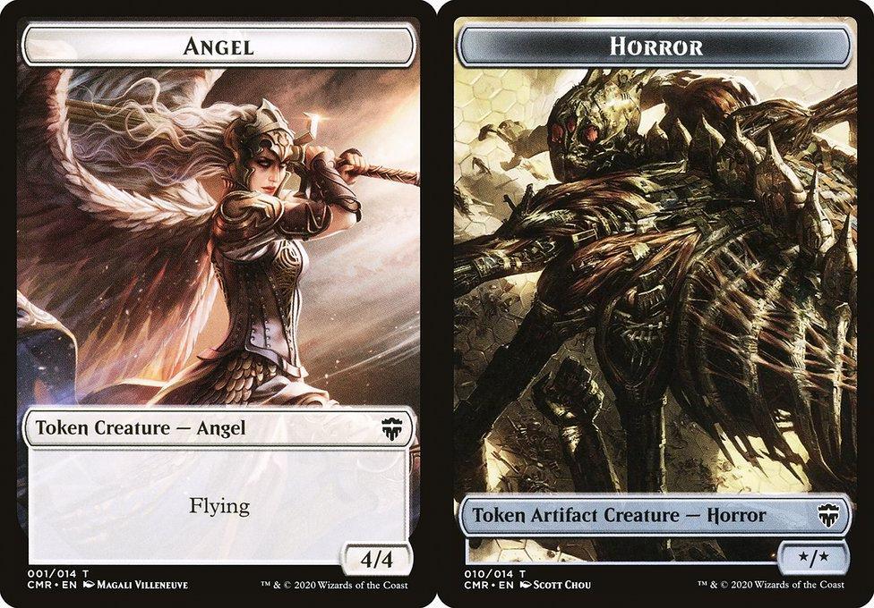 Angel (001) // Horror (010) Double-Sided Token - Foil