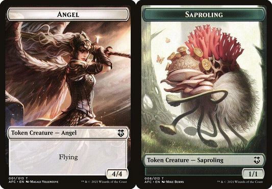 Angel (001) // Saproling (008) Double-Sided Token