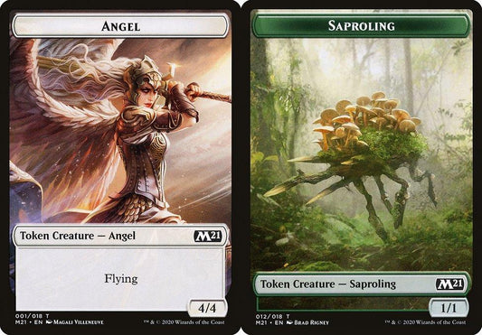 Angel (001) // Saproling (012) Double-Sided Token - Foil