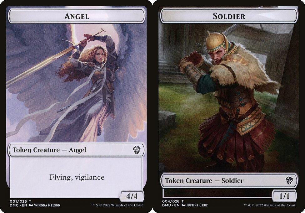 Angel (001) // Soldier (004) Double-Sided Token - Foil