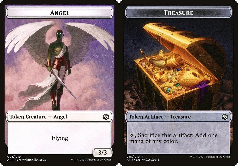 Angel (001) // Treasure (015) Double-Sided Token - Foil