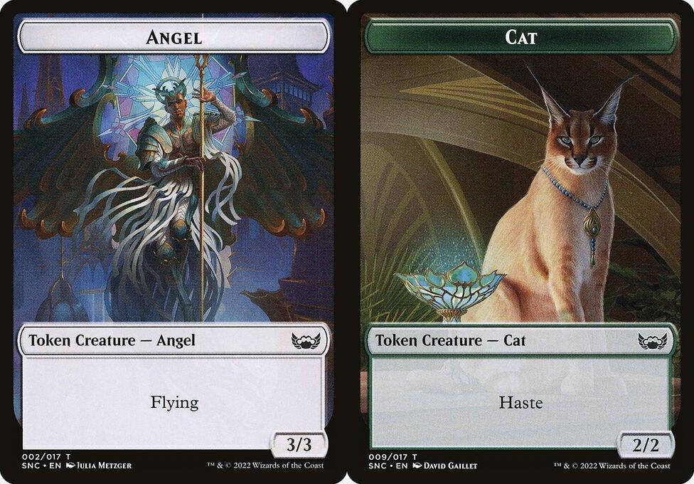 Angel (002) // Cat (009) Double-Sided Token - Foil