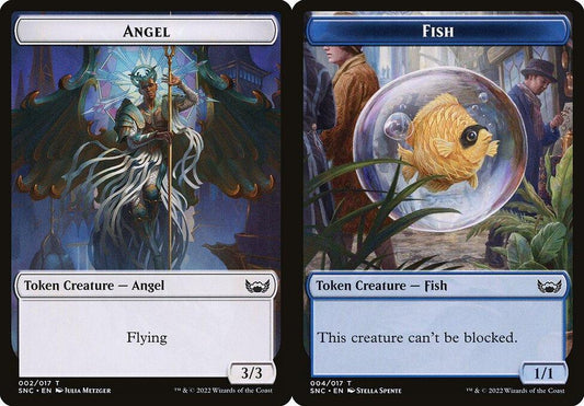 Angel (002) // Fish (004) Double-Sided Token - Foil