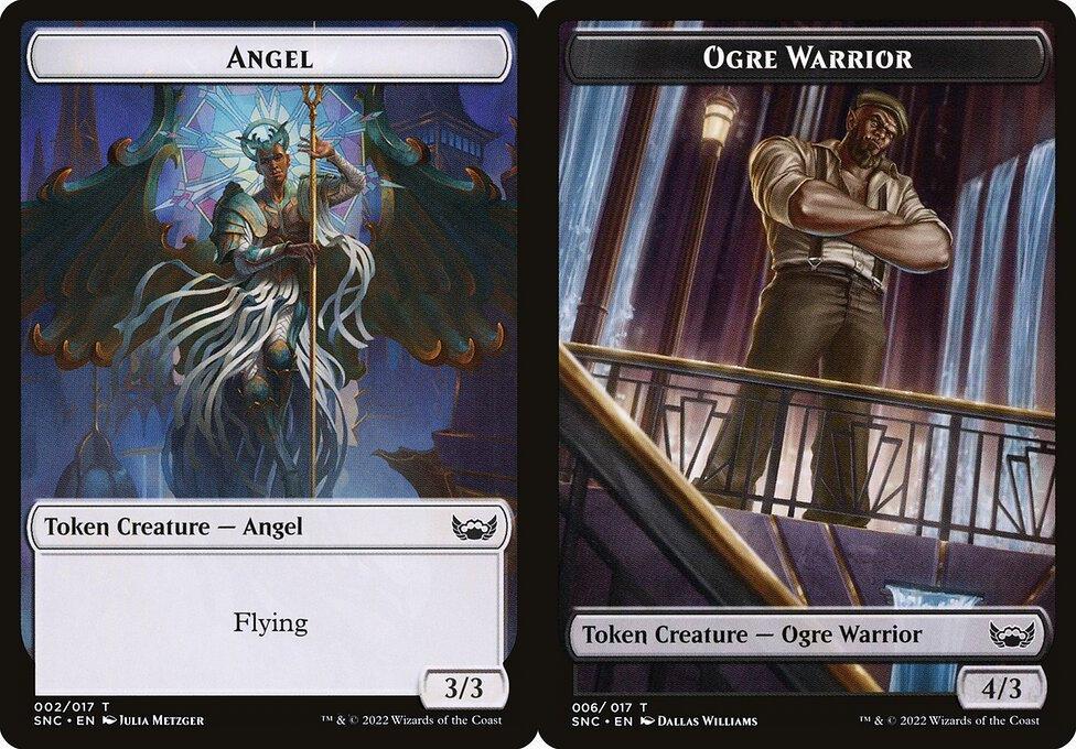 Angel (002) // Ogre Warrior (006) Double-Sided Token - Foil