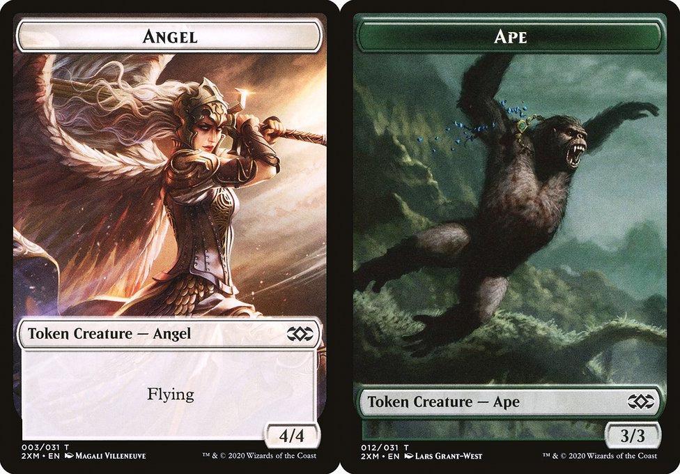 Angel (003) // Ape (012) Double-Sided Token - Foil