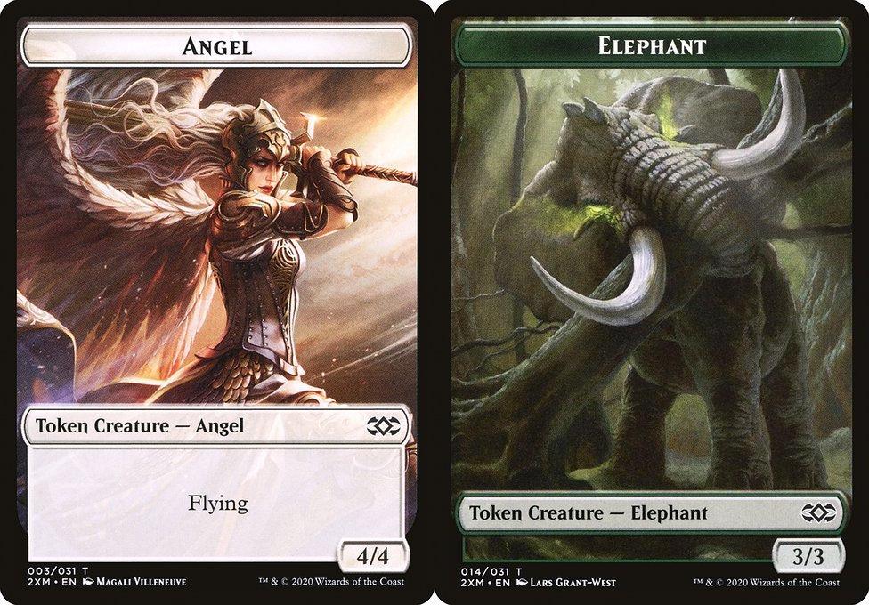 Angel (003) // Elephant (014) Double-Sided Token - Foil