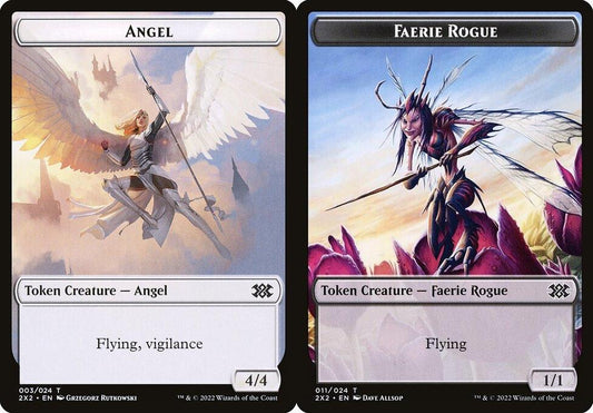 Angel (003) // Faerie Rogue (011) Double-Sided Token - Foil