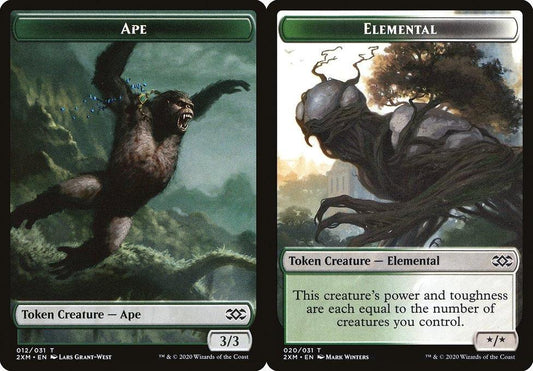 Ape (012) // Elemental (020) Double-Sided Token - Foil