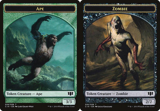 Ape (018) // Zombie (016) Double-Sided Token