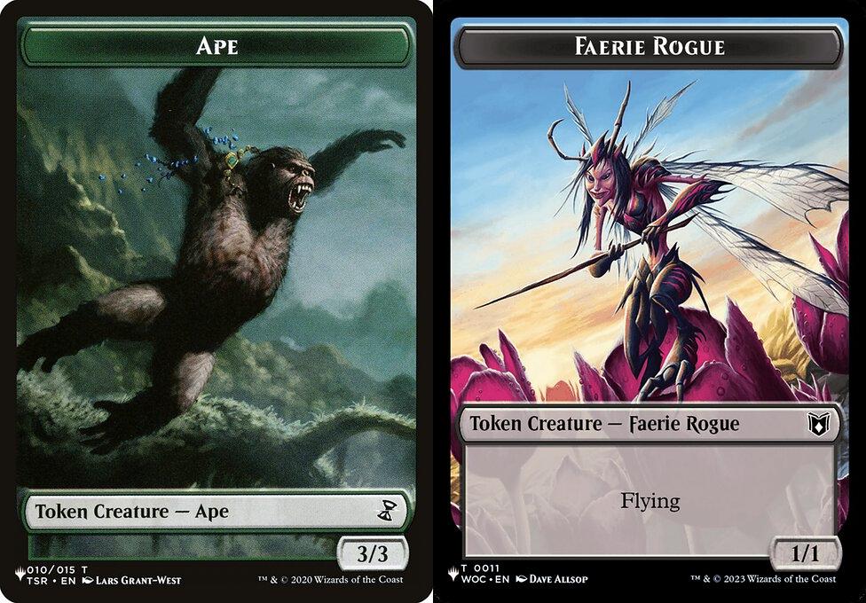 Ape (001) // Faerie Rogue (011) Double-Sided Token (PLST)