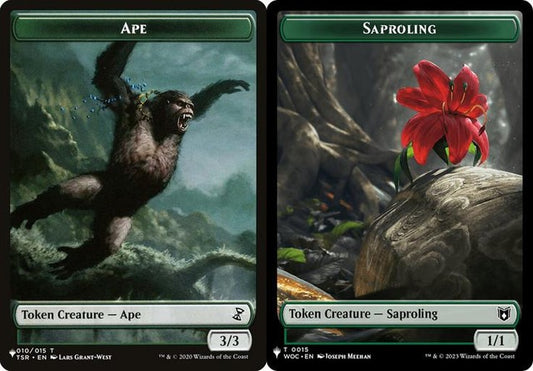Ape (001) // Saproling (0015) Double-Sided Token (PLST)