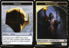 Arlinn, Embraced by the Moon Emblem (018) // Human Cleric (010) Double-Sided Token (PLST)
