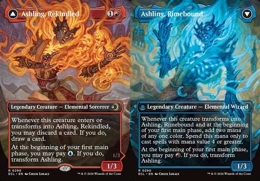 Ashling, Rekindled // Ashling, Rimebound (290) (Borderless) (ECL)